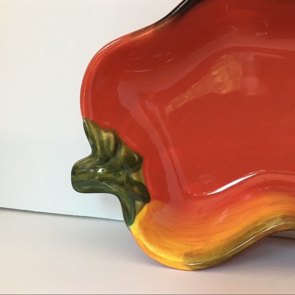 Clay Art chili pepper dip ceramic salsa ceramic red EUC - Picture 2 of 14